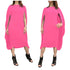 Autumn Bat Sleeve Midi Dress #Midi Dress #Pink